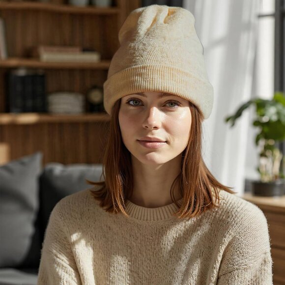 Men's 3-pack Red Beige Green Spring Summer Autumn Winter Slouchy Beanies Hats - Picture 8 of 8